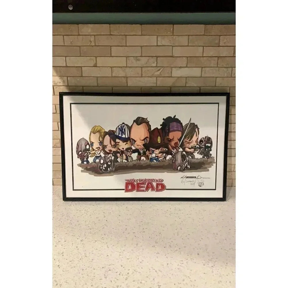 Michael Locoduck Duron‎ 11x14 The Walking Dead caricature print with signature